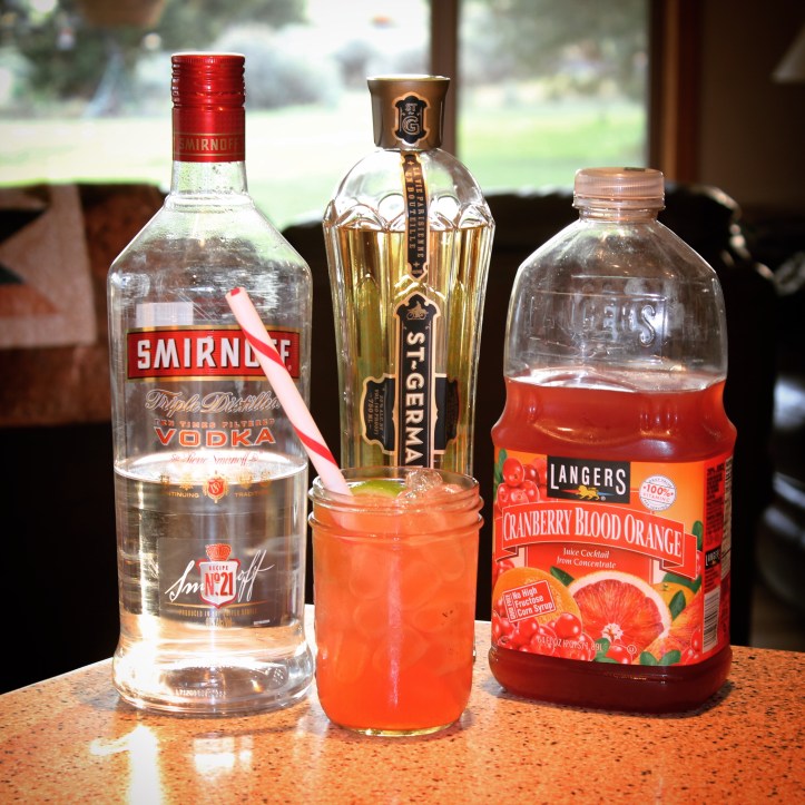 Blood Orange Cranberry Cocktail with St. Germain
